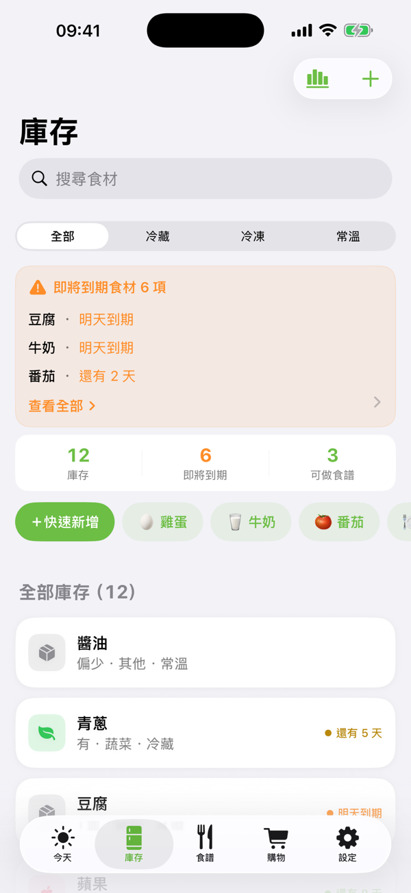 食盡 — 庫存